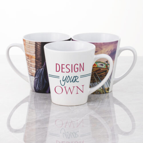 Custom mugs and Personalized mugs Order 250ml customized logo large cappuccino  cups and saucers online order online