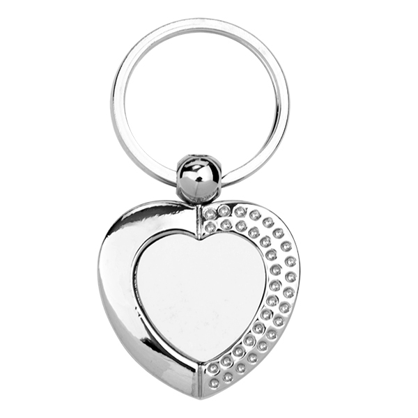 heart key ring in metal