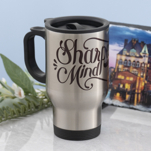 Stainless Steel 14 oz Travel Mug - Personalized Photo Mugs Custom Printed  To Order