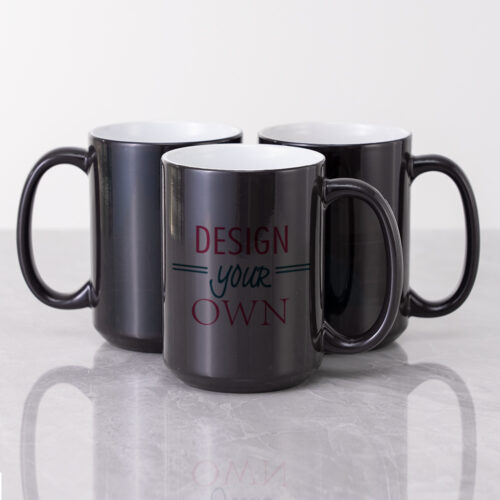 15oz Magic Mug Color Changing Black to White Coffee Mug Heat Activated  Various Sizes 