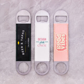 Stainless Steel Speed Bottle Opener with PU Leather-1