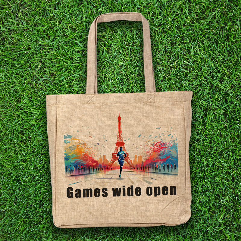 Olympic Games_Burlap Tote Bag Large