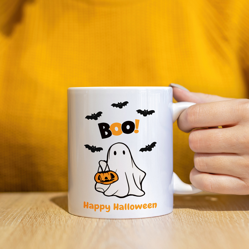 11 oz Boo Happy Halloween Mug 4