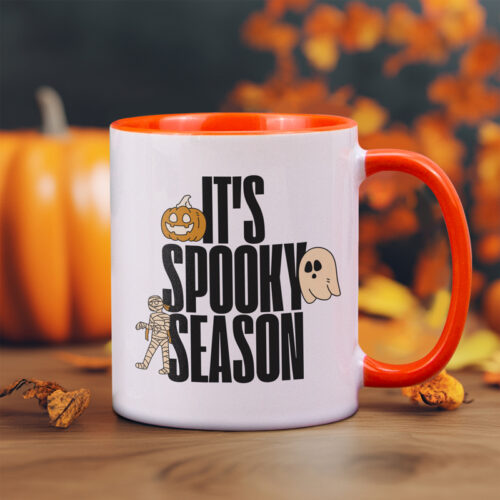 11 oz It’s Spooky Season Halloween Orange Color Mug 3