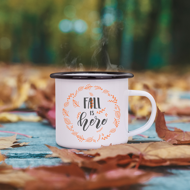 2024 Fall Essentials Sale 12 oz Enamel Camping Coffee Mug